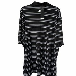 Adidas Golf Puremotion Black Striped Polo Shirt 2XL Men’s NWT